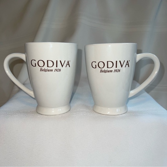 $5 ADD ON with‎ $15+ Bundle GODIVA Belgium 1926 Mugs (2) NEW 4.5”H Retired 2016 - Picture 1 of 8